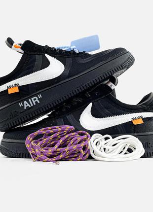 Чоловічі кросівки nike air force 1 x off-white black 42-43