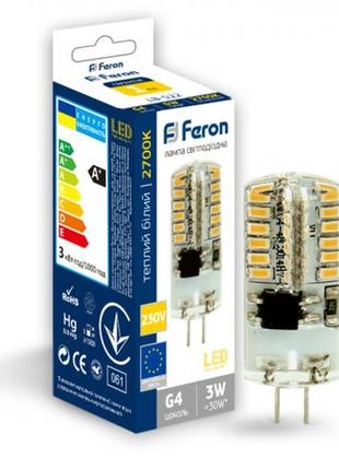 Світлодіодна лампа feron lb-522 3w 230v g4 2700k