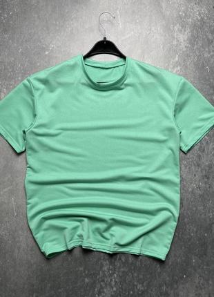 Мужская летняя однотонная футболка  loud в мятном цвете | стильная мужская футболка