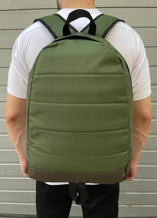 Чоловічий рюкзак матрац у кольорі хакі | чоловічий рюкзак без лого