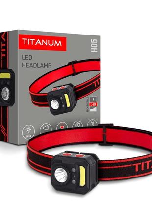 Налобний світлодіодний ліхтарик titanum tlf-h05