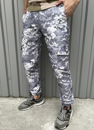 Тактичні військові штани terra піксель світло-сірий |