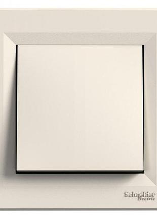 Выключатель одноклавишный влагозащищенный кремовый ip44 asfora schneider electric