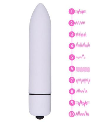 Десятискоростная водонепроницаемая вибропуля (мини вибратор пуля) для клиторальной мастурбации