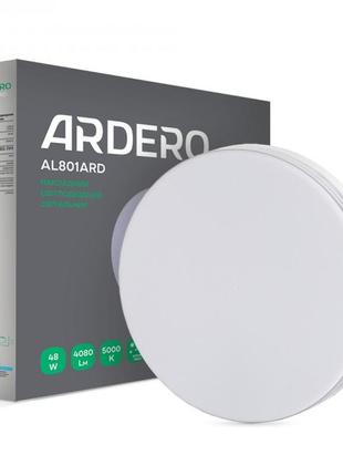 Накладной светодиодный светильник ardero al801ard 48w круг