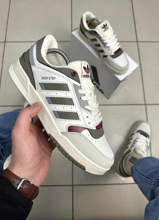 Мужские кроссовки адидас adidas dropstep (white / olive) ||