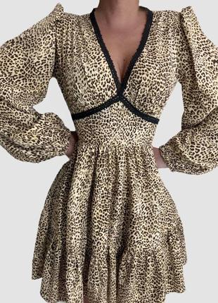 Сукня коротка, сукня з леопардовим принтом