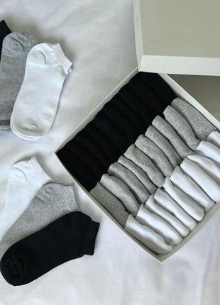 Набор мужских коротких носков (не бренд), упаковка 30 пар ||