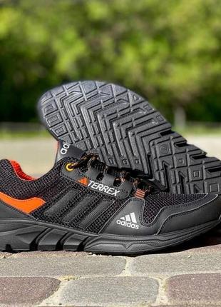 Мужские кроссовки adidas terrex оранжевые │летняя повседневная обувь для мужчин │ адидас терекс сеточка3 фото