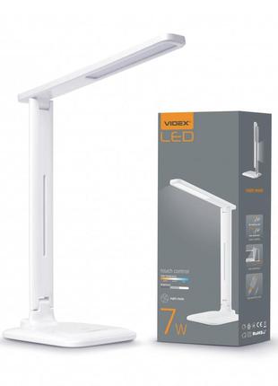 Led лампа настольная videx tf02w 7w 3000-5500k