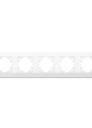 Рамка на 5 місць горизонтальна videx binera біла