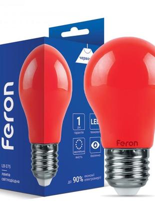 Світлодіодна лампа feron lb-375 3w e27 червона