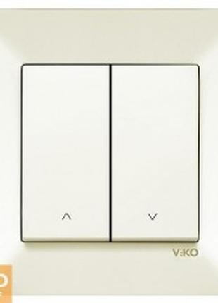 Выключатель 2 кл. проходной крем meridian viko