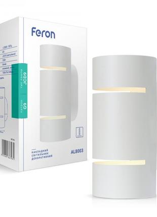 Настенный накладной светильник feron al8003 белый