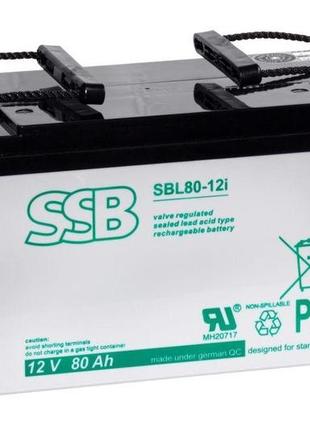 Акумулятор ssb sbl80-12i agm