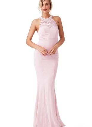 Вечернее платье нежно-розового цвета