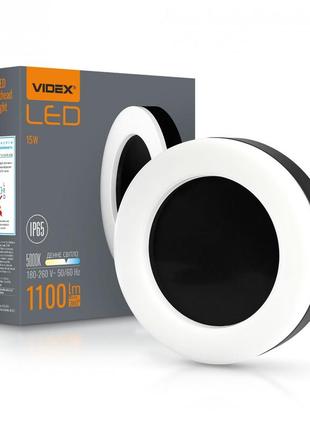 Led светильник art ip65 круглый videx 15w 5000k black