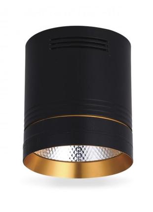Світлодіодний світильник feron al542 10w чорний золото