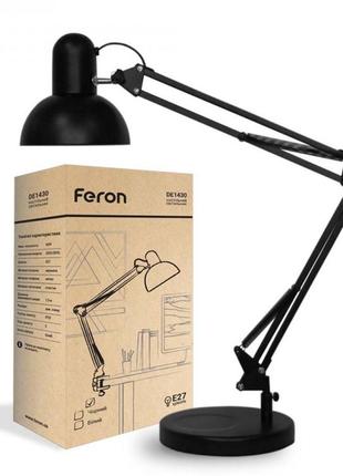 Настольный светильник de1430 feron черный (без основания)