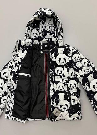 Зимова водонепроникна чоловіча куртка плащівка з пандами ||