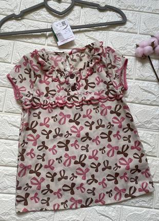 Блуза нарядная футболочка на девочку 8-9 лет