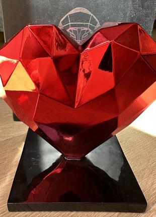 Richard orlinski- скульптура сердце heart spirit полностью красный - эксклюзивное издание ричарда орлински !