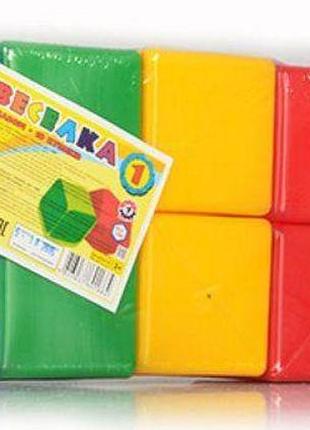 Кубики радуга 1 технок 1684 набор 10 разноцветных кубиков детская развивающая игрушка для детей