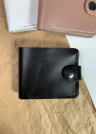 Чоловічий гаманець із натуральної шкіри, місткий гаманець, чоловічий на кнопці гаманець із crazy horse
