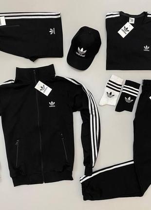 Мужской спортивный костюм 7в1 adidas: кофта, штаны, футболка, шорты, кепка, носки 2 пары ||