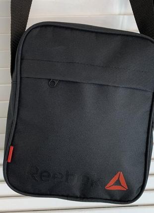 Барстека reebok, чоловічий сумка через плече, текстова барсетка на три відділення, брендова сумка