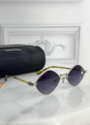Круті брендові жіночі окуляри в стилі chrome hearts преміум