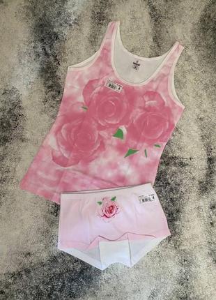 Комплект для дівчинки арт. 4414-5414 троянди р 3 рожевий