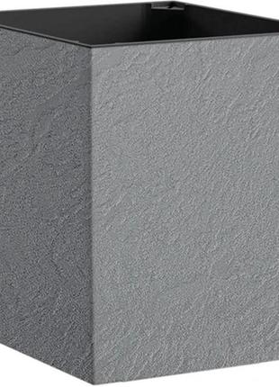 Вазон plastkon eliot stone 25x25 см серый