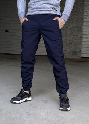 Чоловічі штани softshell basic в синьому кольорі |