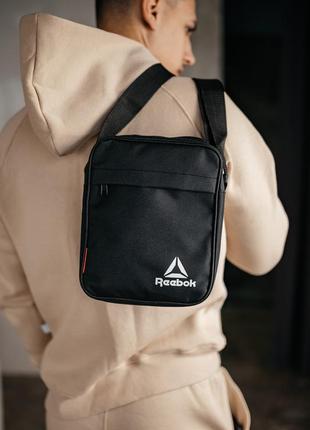 Барстека reebok, чоловічий сумка через плече, текстова барсетка на три відділення, брендова сумка