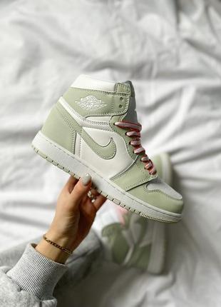 Мужские кроссовки nike air jordan 1 retro seafoam green 42-43-44-45