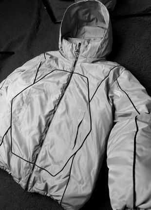 Курточка світло сіра ромб (dp10)