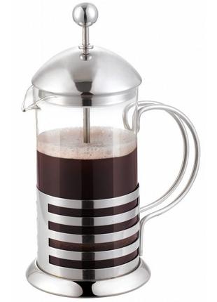 Френч - пресс, чайник заварник для чая и кофе unique un-1151 0.35 л (металл)