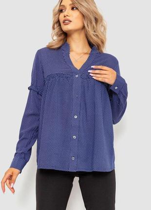 Блуза, колір синій, 102r306