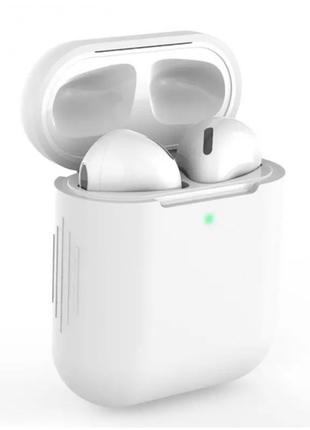 Силіконовий чохол для навушників airpods 2 білий