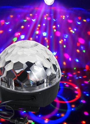 Диско куля з bluetooth і usb-колонкою + пульт mp3 led magic ball light