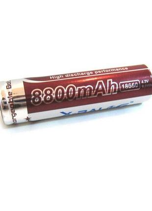 Литиевый аккумулятор 18650 x-balog 8800mah 4.2v li-ion литиевая аккумуляторная батарейка для фонариков6 фото