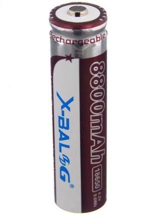 Литиевый аккумулятор 18650 x-balog 8800mah 4.2v li-ion литиевая аккумуляторная батарейка для фонариков7 фото