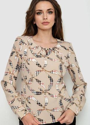 Блуза жіноча шифонова, колір бежевий, 186r198