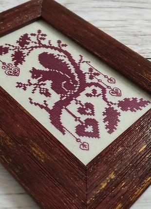 Картини вишиті хрестом. триптих 'в очікуванні зими'