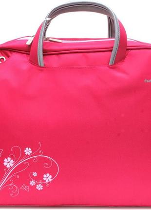 Женская розовая сумка для ноутбука 15.6"-16" portcase kcb-52