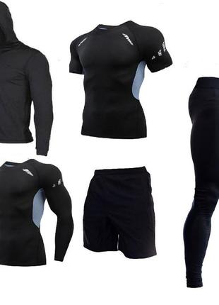 Компрессионный костюм для тренировок 5в1 (одежда для спорта,занятия единоборств/mma)