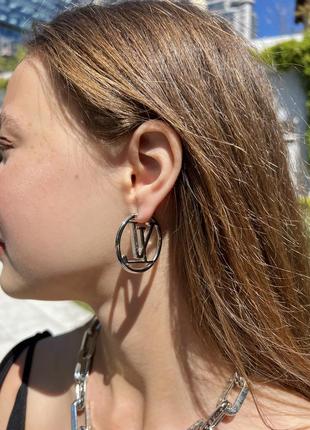 Брендовые серьги, кольца, посеребрение