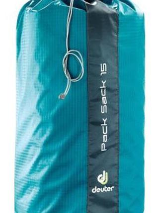 Прочный упаковочный мешок-чехол pack sack 15 цвет 3026 petrol/голубой deuter 3940916.