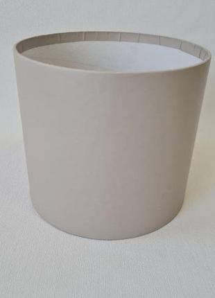 Сіра капелюшна коробка (20х18) для створення розкішних мильних композицій